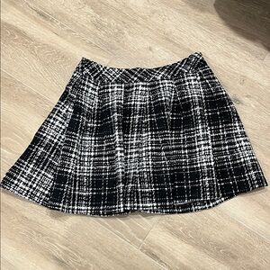 Banana Republic Black and White Checkered Skater Skirt